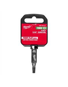 Cap cheie tubulara cu bit 1/4 inch Torx - Milwaukee - 1/4 inch Drive T27 Torx Bit Socket - cod 4932480797 2