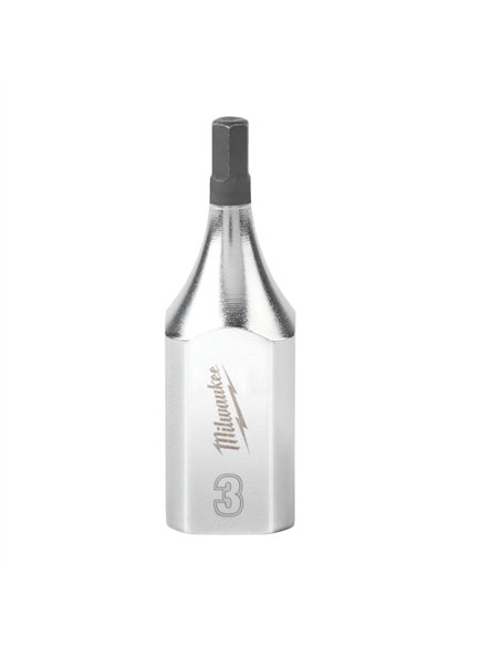 Cap cheie tubulara cu bit 3/8 inch Hex - Milwaukee - 3/8 inch Drive 3 mm Hex Bit Socket - cod 4932480830