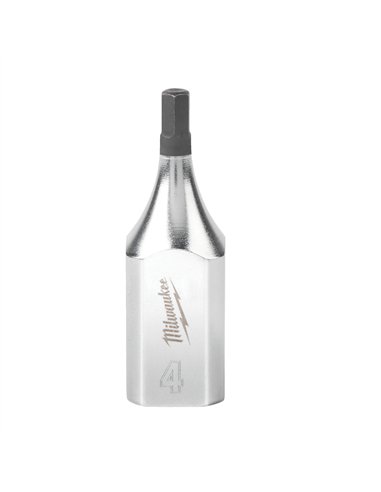 Cap cheie tubulara cu bit 3/8 inch Hex - Milwaukee - 3/8 inch Drive 4 mm Hex Bit Socket - cod 4932480831