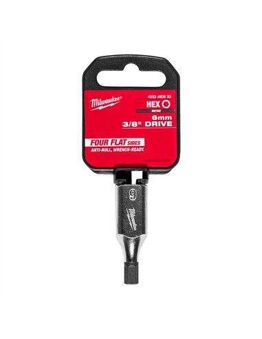 Cap cheie tubulara cu bit 3/8 inch Hex - Milwaukee - 3/8 inch Drive 6 mm Hex Bit Socket - cod 4932480833