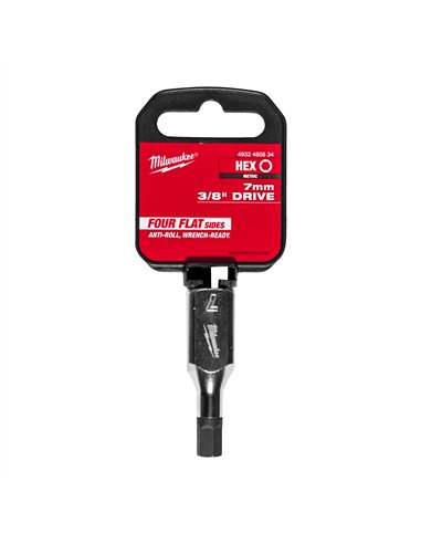Cap cheie tubulara cu bit 3/8 inch Hex - Milwaukee - 3/8 inch Drive 7 mm Hex Bit Socket - cod 4932480834