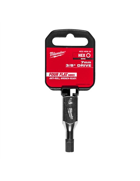 Cap cheie tubulara cu bit 3/8 inch Hex - Milwaukee - 3/8 inch Drive 7 mm Hex Bit Socket - cod 4932480834