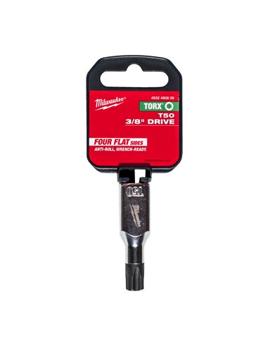 Cap cheie tubulara cu bit Torx 3/8 inch - Milwaukee - 3/8 inch Drive T50 Torx Bit Socket - cod 4932480809