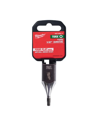 Cap cheie tubulara cu bit 1/2 inch, torx - Milwaukee - 1/2 inch Drive T25 Torx Bit Socket - cod 4932480813