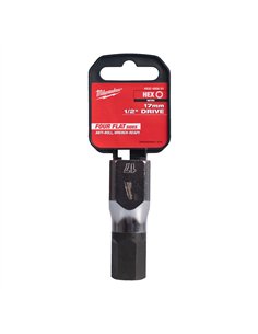 Cap cheie tubulara cu bit 1/2 inch, hex - Milwaukee - 1/2 inch Drive 17mm Hex Bit Socket - cod 4932480851 2