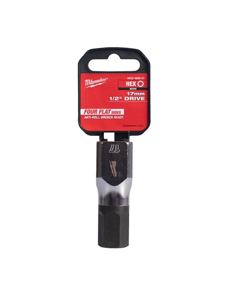 Cap cheie tubulara cu bit 1/2 inch, hex - Milwaukee - 1/2 inch Drive 17mm Hex Bit Socket - cod 4932480851