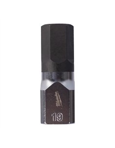 Cap cheie tubulara cu bit 1/2 inch, hex - Milwaukee - 1/2 inch Drive 19mm Hex Bit Socket - cod 4932480852