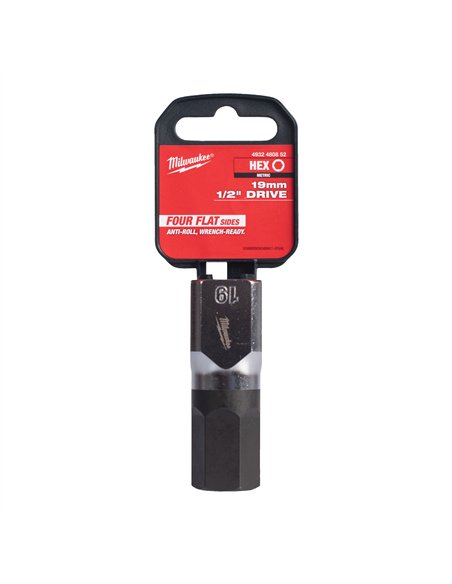Cap cheie tubulara cu bit 1/2 inch, hex - Milwaukee - 1/2 inch Drive 19mm Hex Bit Socket - cod 4932480852