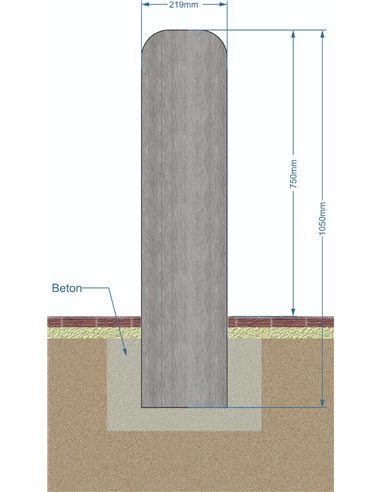 Stalp fix pentru restrictionare acces auto