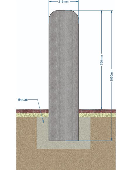 Stalp fix pentru restrictionare acces auto