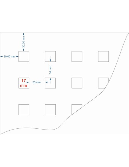 Tabla zincata perforata 1000 mm x 2000 mm x 1 mm