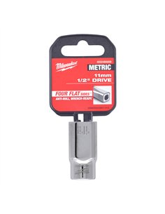 Cheie tubulara 1/2 inch cromata FOUR FLAT - Milwaukee - 1/2 Drive Socket Metric Standard - 11 mm - cod 4932480009 2
