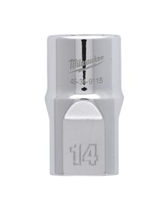 Cheie tubulara 1/2 inch cromata FOUR FLAT - Milwaukee - 1/2 Drive Socket Metric Standard - 14 mm - cod 4932480012