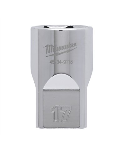 Cheie tubulara 1/2 inch cromata FOUR FLAT - Milwaukee - 1/2 Drive Socket Metric Standard - 17 mm - cod 4932480015