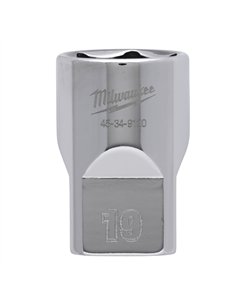 Cheie tubulara 1/2 inch cromata FOUR FLAT - Milwaukee - 1/2 Drive Socket Metric Standard - 19 mm - cod 4932480017