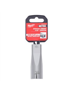 Cheie tubulara 1/2 inch cromata FOUR FLAT - Milwaukee - 1/2 Drive Socket Metric Deep - 20 mm - cod 4932480040 2