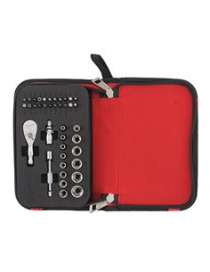 Set antrenor cu clichet 1/4 inch compact - Milwaukee - 1/4 inch Compact Ratchet Set 3 9 buc - cod 4932492672