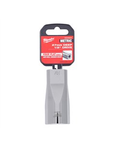 Cheie tubulara 1/2 inch cromata FOUR FLAT - Milwaukee - 1/2 Drive Socket Metric Deep - 27 mm - cod 4932480045 2
