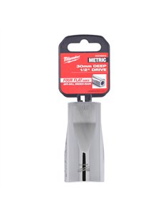 Cheie tubulara 1/2 inch cromata FOUR FLAT - Milwaukee - 1/2 Drive Socket Metric Deep - 30 mm - cod 4932480046 2