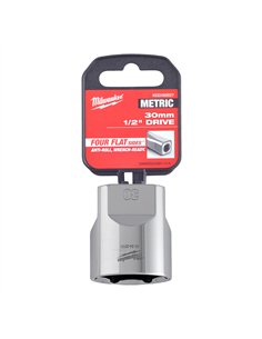 Cheie tubulara 1/2 inch cromata FOUR FLAT - Milwaukee - 1/2 Drive Socket Metric Standard - 30 mm - cod 4932480027 2