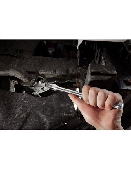 Antrenor cu clichet cu cap pivotant 3/8 inch - Milwaukee - 3/8 inch Drive Long Flex Head Ratchet - cod 4932479653