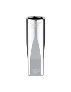 Cheie tubulara 1/4 inch cu FOUR FLAT - Milwaukee - 1/4 Drive Socket - Metric Deep - 12 mm - cod 4932478332