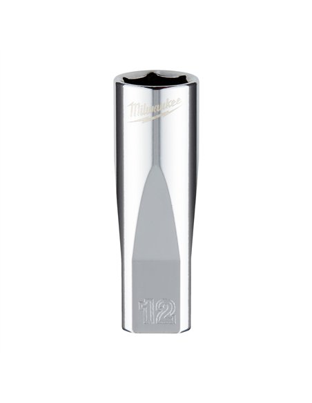 Cheie tubulara 1/4 inch cu FOUR FLAT - Milwaukee - 1/4 Drive Socket - Metric Deep - 12 mm - cod 4932478332