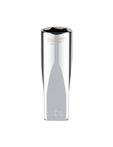 Cheie tubulara 1/4 inch cu FOUR FLAT - Milwaukee - 1/4 Drive Socket - Metric Deep - 13 mm - cod 4932478333