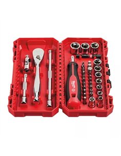 Set 1/4 inch antrenor cu clichet, surubelnita si chei tubulare - Milwaukee - cod 4932498381 2