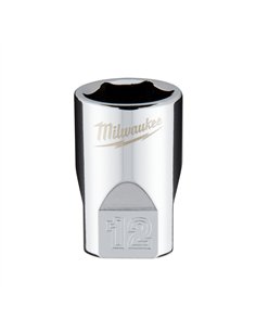 Cheie tubulara 1/4 inch cu FOUR FLAT - Milwaukee - 1/4 Drive Socket - Metric Standard - 12 mm - cod 4932478320