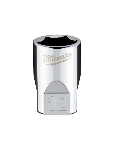 Cheie tubulara 1/4 inch cu FOUR FLAT - Milwaukee - 1/4 Drive Socket - Metric Standard - 12 mm - cod 4932478320