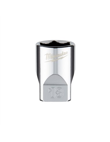 Cheie tubulara 1/4 inch cu FOUR FLAT - Milwaukee - 1/4 Drive Socket - Metric Standard - 13 mm - cod 4932478321