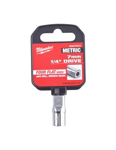 Cheie tubulara 1/4 inch cu FOUR FLAT - Milwaukee - 1/4 Drive Socket - Metric Standard - 7 mm - cod 4932478315 2
