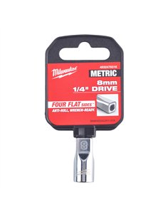 Cheie tubulara 1/4 inch cu FOUR FLAT - Milwaukee - 1/4 Drive Socket - Metric Standard - 8 mm - cod 4932478316 2