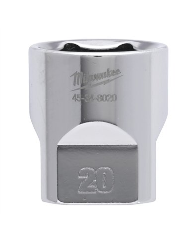 Cheie tubulara 3/8 inch - Milwaukee - 3/8 Drive Socket Metric Standard - 20 mm - cod 4932479996