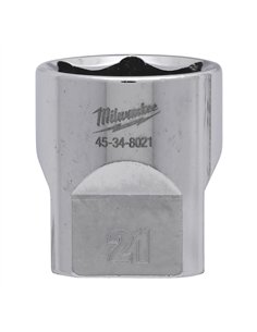 Cheie tubulara 3/8 inch - Milwaukee - 3/8 Drive Socket Metric Standard - 21 mm - cod 4932479997