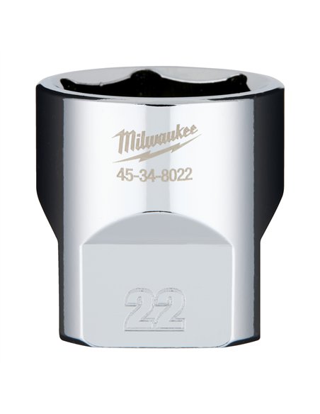 Cheie tubulara 3/8 inch - Milwaukee - 3/8 Drive Socket Metric Standard - 22 mm - cod 4932479998