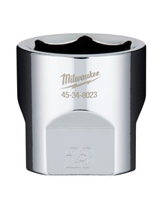 Cheie tubulara 3/8 inch - Milwaukee - 3/8 Drive Socket Metric Standard - 23 mm - cod 4932479999