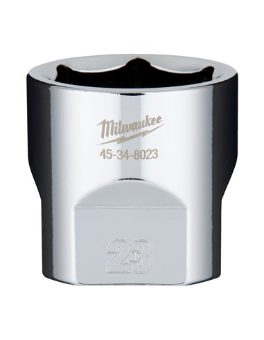 Cheie tubulara 3/8 inch - Milwaukee - 3/8 Drive Socket Metric Standard - 23 mm - cod 4932479999