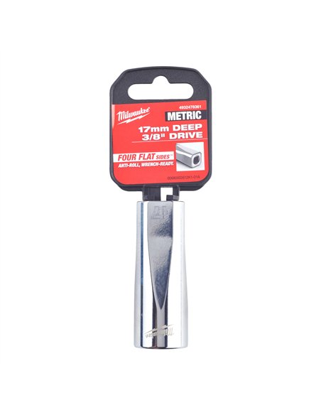 Cheie tubulara 3/8 inch - Milwaukee - 3/8 Drive Socket - Metric Deep - 17 mm - cod 4932478361