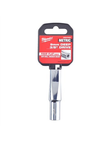 Cheie tubulara 3/8 inch - Milwaukee - 3/8 Drive Socket - Metric Deep - 9 mm - cod 4932478353