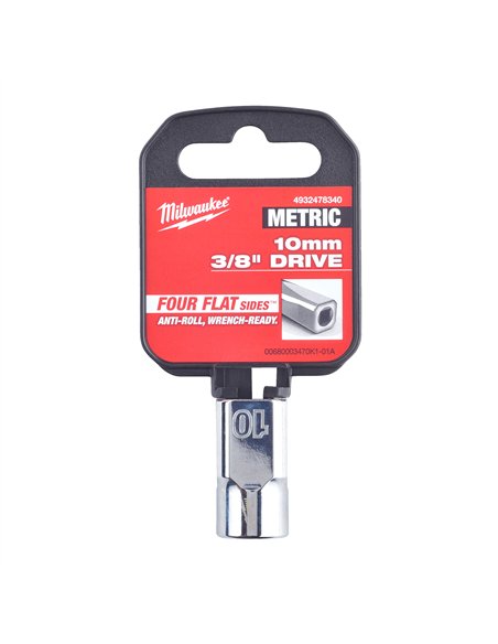 Cheie tubulara 3/8 inch - Milwaukee - 3/8 Drive Socket - Metric Standard - 10 mm - cod 4932478340