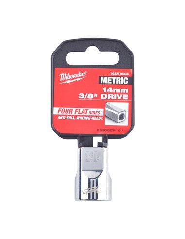 Cheie tubulara 3/8 inch - Milwaukee - 3/8 Drive Socket - Metric Standard - 14 mm - cod 4932478344