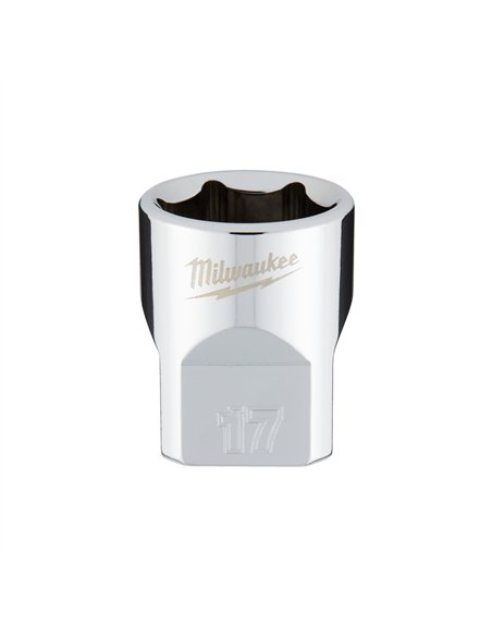 Cheie tubulara 3/8 inch - Milwaukee - 3/8 Drive Socket - Metric Standard - 17 mm - cod 4932478347