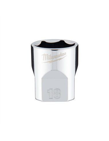 Cheie tubulara 3/8 inch - Milwaukee - 3/8 Drive Socket - Metric Standard - 18 mm - cod 4932478348