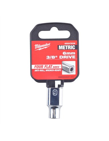 Cheie tubulara 3/8 inch - Milwaukee - 3/8 Drive Socket - Metric Standard - 6 mm - cod 4932478336