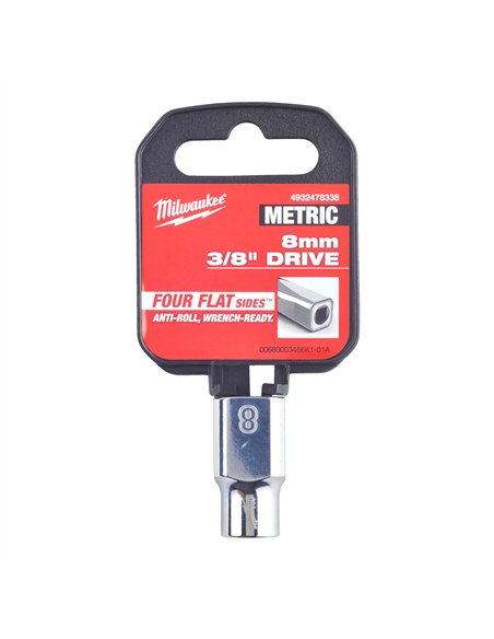 Cheie tubulara 3/8 inch - Milwaukee - 3/8 Drive Socket - Metric Standard - 8 mm - cod 4932478338