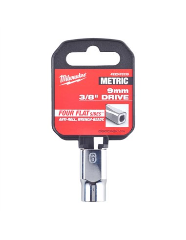 Cheie tubulara 3/8 inch - Milwaukee - 3/8 Drive Socket - Metric Standard - 9 mm - cod 4932478339