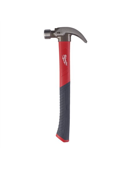 Ciocan dulgher cu gheara curbata din fibra de sticla - Milwaukee - Fiberglass Curved Claw Hammer 16oz / 450g - cod 4932478657
