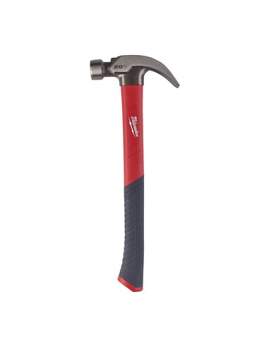 Ciocan dulgher cu gheara curbata din fibra de sticla - Milwaukee - Fiberglass Curved Claw Hammer 20oz / 570g - cod 4932478658